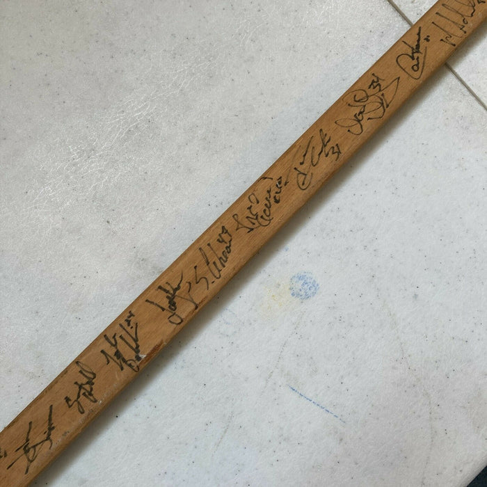 1990-91 Montreal Canadiens Team Signed Hockey Stick 25 Sigs With JSA COA