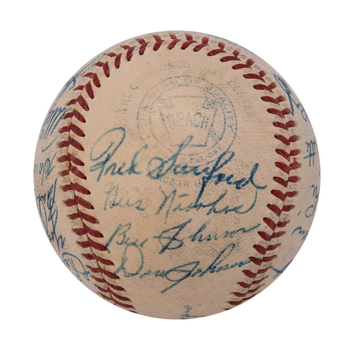 Stunning 1950 New York Yankees World Series Champs Team Signed Baseball Beckett