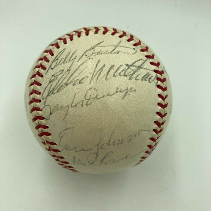 1957 Milwaukee Braves World Series Champs Team Signed Baseball Hank Aaron JSA