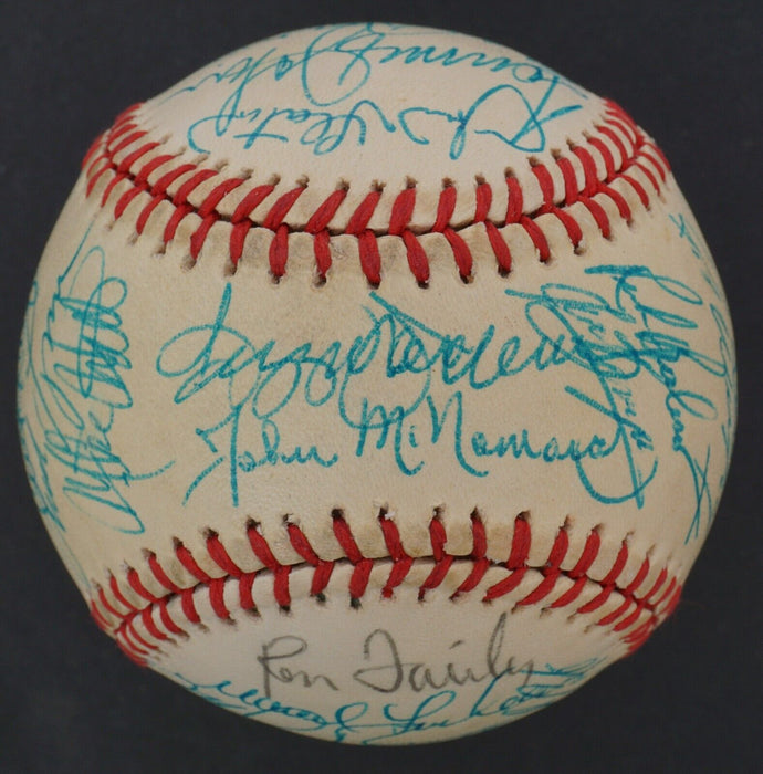 1984 California Angels Team Signed American League Baseball Beckett COA