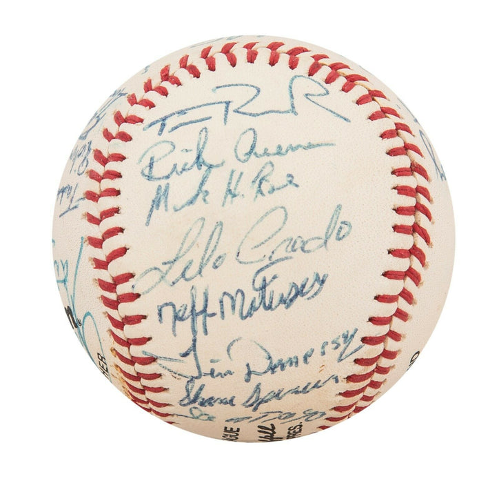 Earliest Known Mariano Rivera 1990 Gulf Coast Yankees Team Signed Baseball JSA