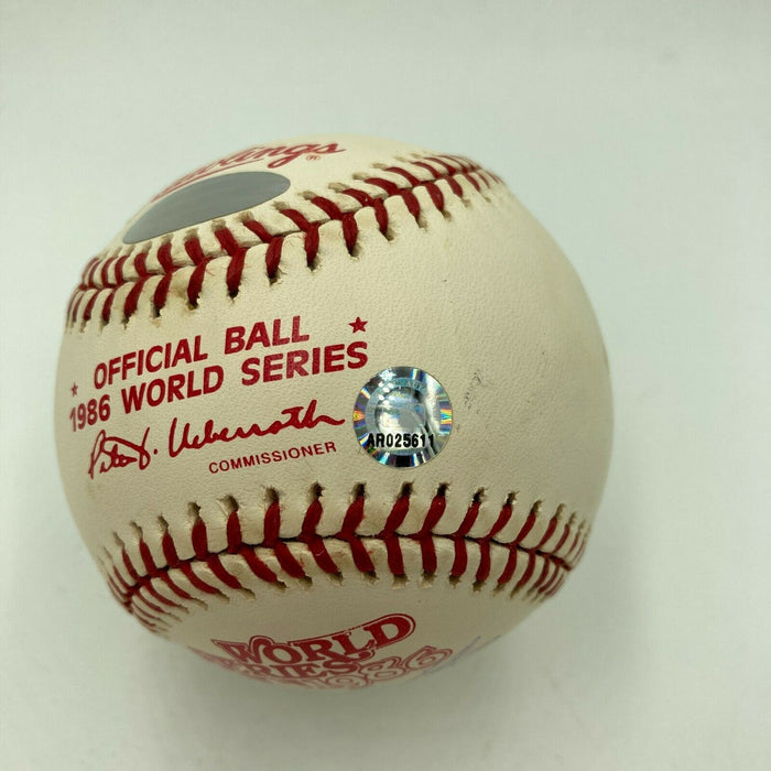 Mookie Wilson & Bill Buckner Signed 1986 World Series Baseball Steiner Hologram
