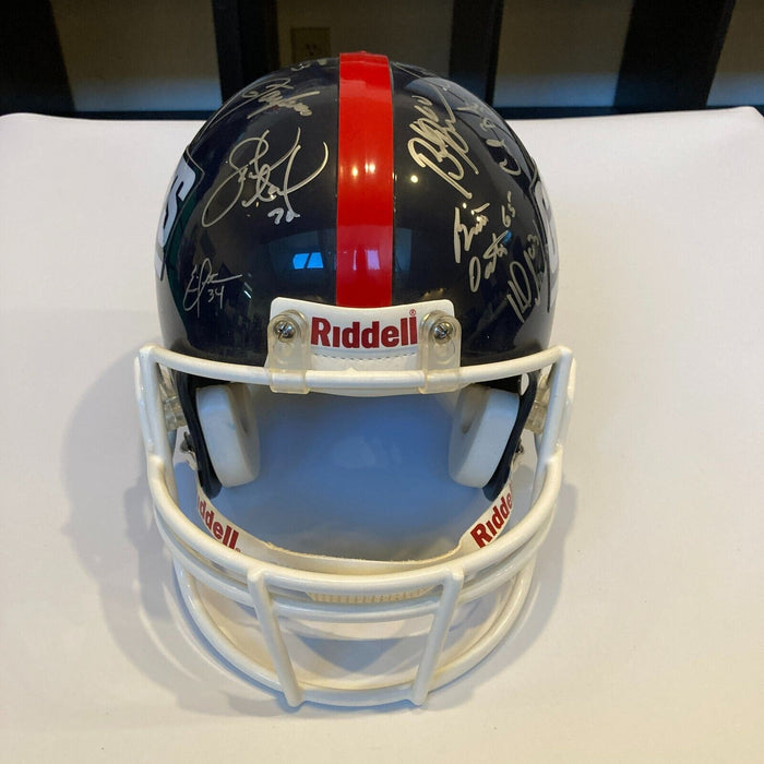 1986 New York Giants Super Bowl Champs Team Signed Full Size Helmet Steiner COA