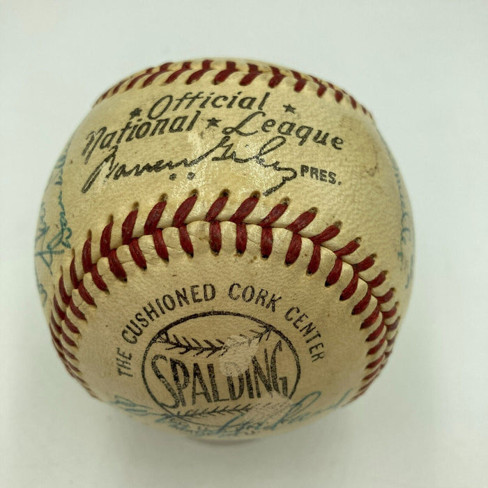 Willie Mays 1954 New York Giants World Series Champs Team Signed Baseball JSA