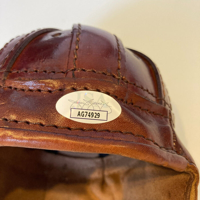 Otto Graham Hall Of Fame 1965 Signed Vintage Leather Mini Helmet JSA COA