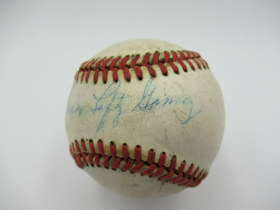 Vernon Lefty Gomez Full Name Signed Autographed Major League Baseball JSA COA