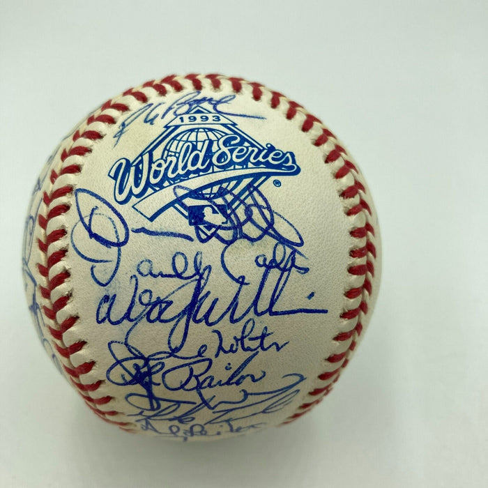 1993 Toronto Blue Jays World Series Champs Team Signed W.S. Baseball JSA COA