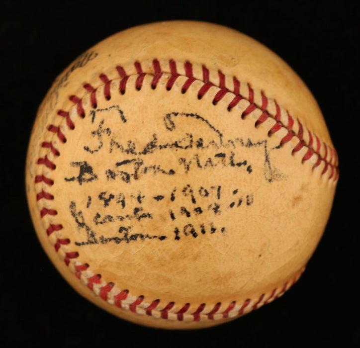 RARE Fred Tenney Single Signed Heavily Inscribed National League Baseball JSA