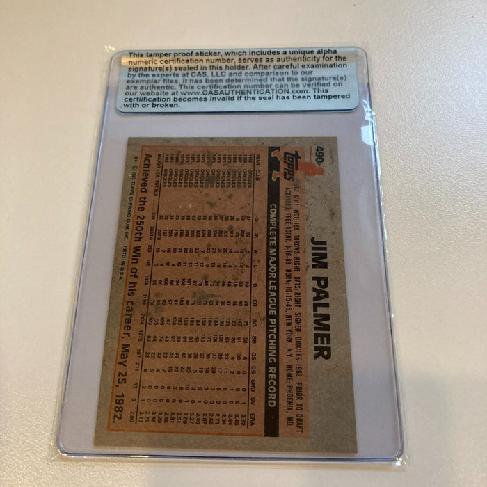 1983 Topps JIM PALMER Signed Baseball Card CAS Certified Auto