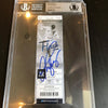 Alex Rodriguez Signed 3,000th Hit Game 2015 Full Ticket Beckett BGS COA