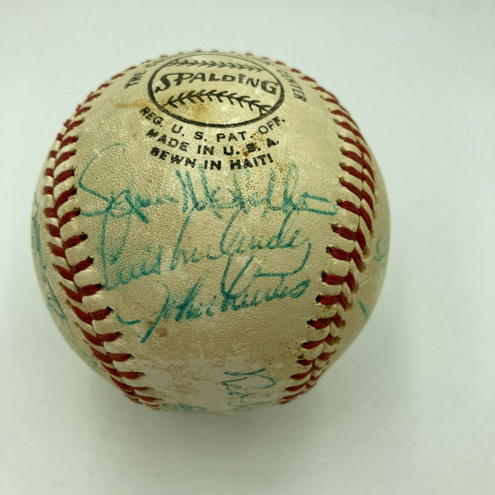 1975 St. Louis Cardinals Team Signed NL Game Used Baseball Bob Gibson Lou Brock
