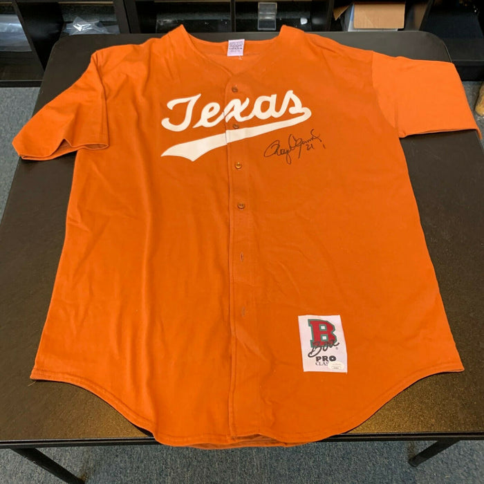 Roger Clemens Signed Authentic Texas Longhorns College Jersey With JSA COA