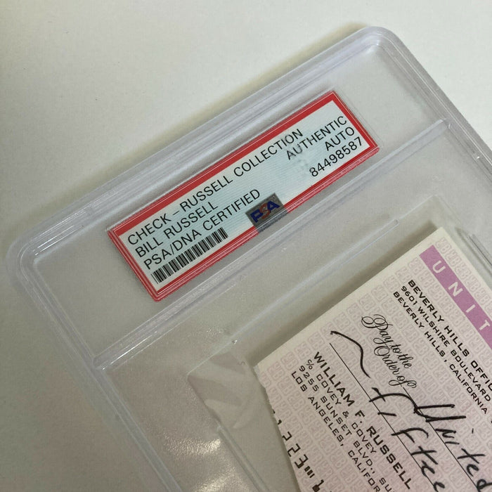 Bill Russell Signed Autographed Bank Check PSA DNA Boston Celtics HOF Legend