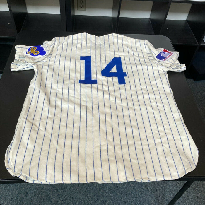 Ernie Banks "The Cubs Will Shine In '69" Signed Chicago Cubs Game Jersey JSA COA