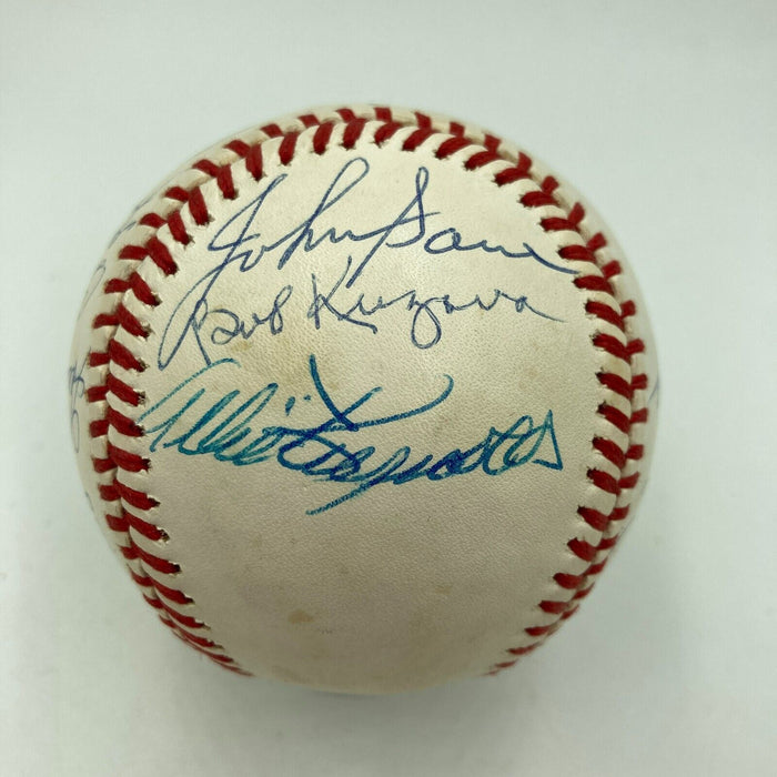 1953 New York Yankees World Series Champs Team Signed Baseball Mickey Mantle JSA
