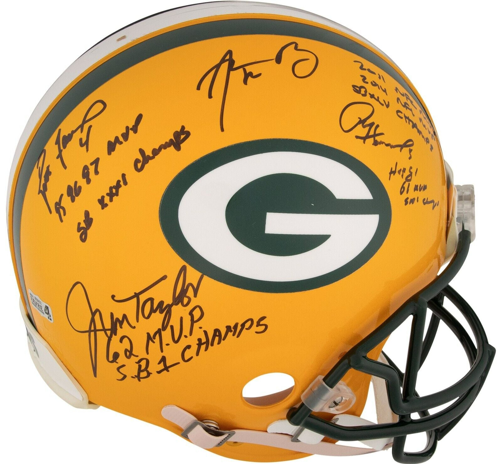 Aaron Rodgers & Brett Favre Green Bay Packers Autographed