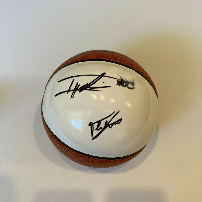 Frank Ntilikina &  Isaiah Hartenstein Signed Spalding NBA Mini Basketball