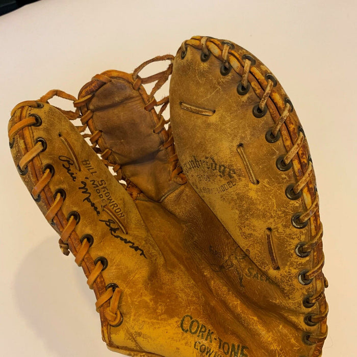 Bill Moose Skowron Signed Vintage 1950's Game Model Glove With JSA COA
