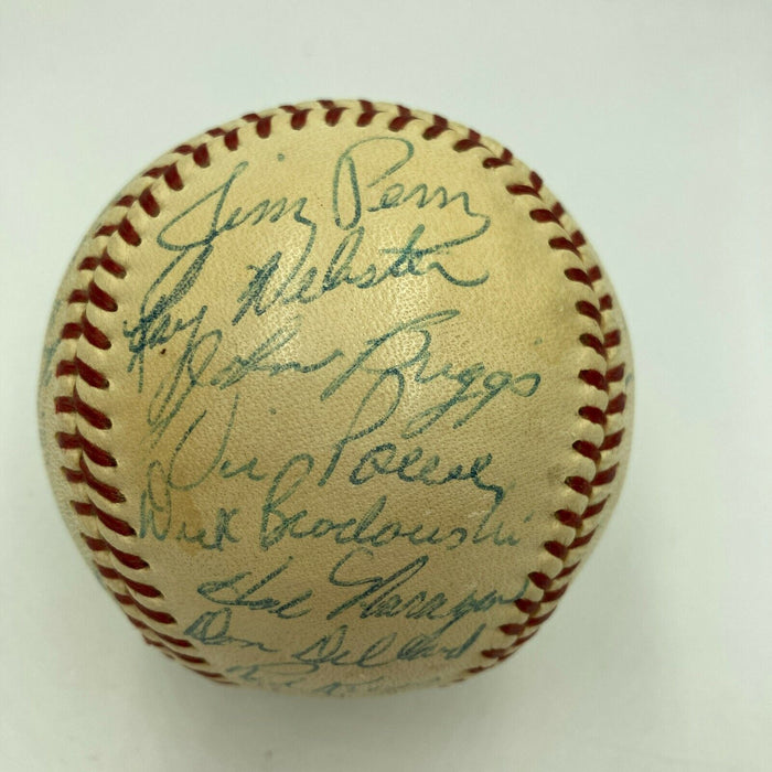 1959 Cleveland Indians Team Signed American League Baseball Joe Gordon JSA COA