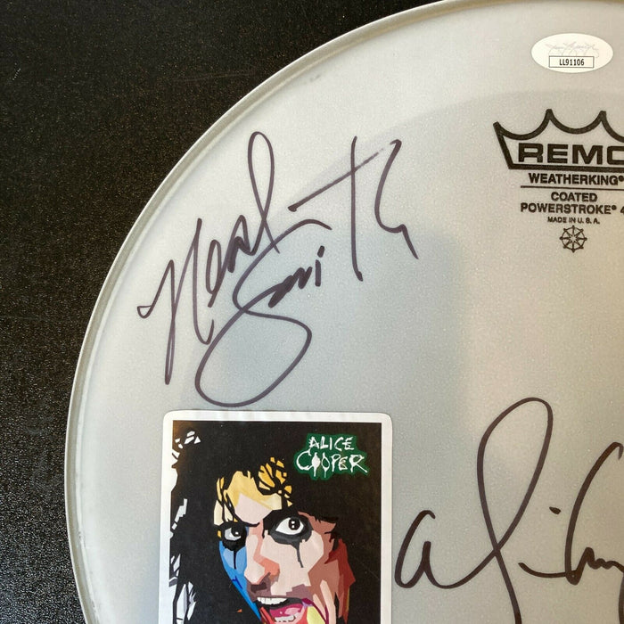 Alice Cooper Band Signed Autographed Drumhead With JSA COA 5 Signatures