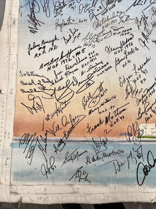 Beautiful NHL Hockey Hall Of Fame Signed Original 31x42 Art 195 Sigs! Beckett