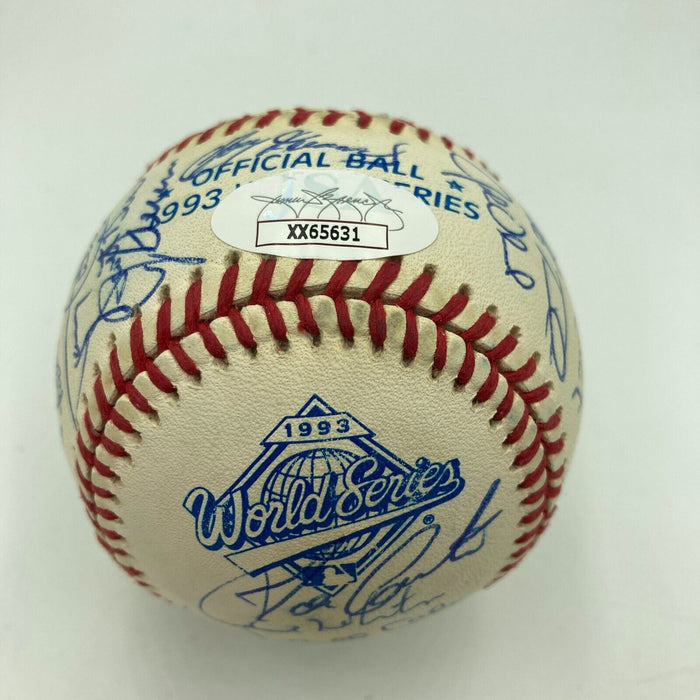 1993 Toronto Blue Jays World Series Champs Team Signed W.S. Baseball JSA COA
