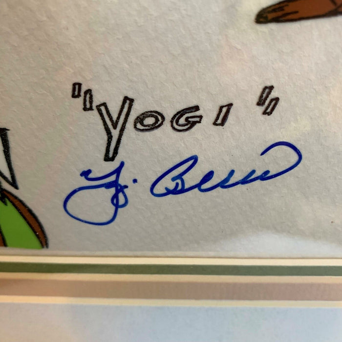 Yogi Berra Signed Yogi Bear Hanna Barbera Cel Original Model Sheet #6/8 JSA COA