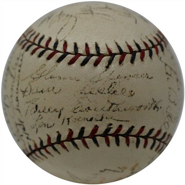 The Finest 1933 NY Giants World Series Champs Team Signed Baseball Mel Ott JSA