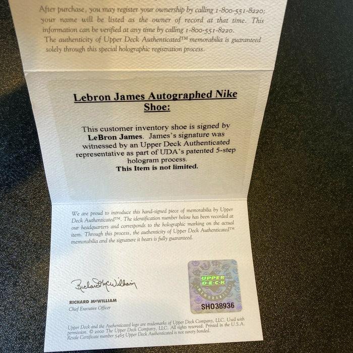 LeBron James Signed Game Used 2006-07 Zoom LeBron 4 PE Shoes UDA Upper Deck COA