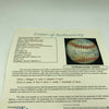 Joe Dimaggio Baseball Legends Signed 1976 Game Used American League Baseball JSA