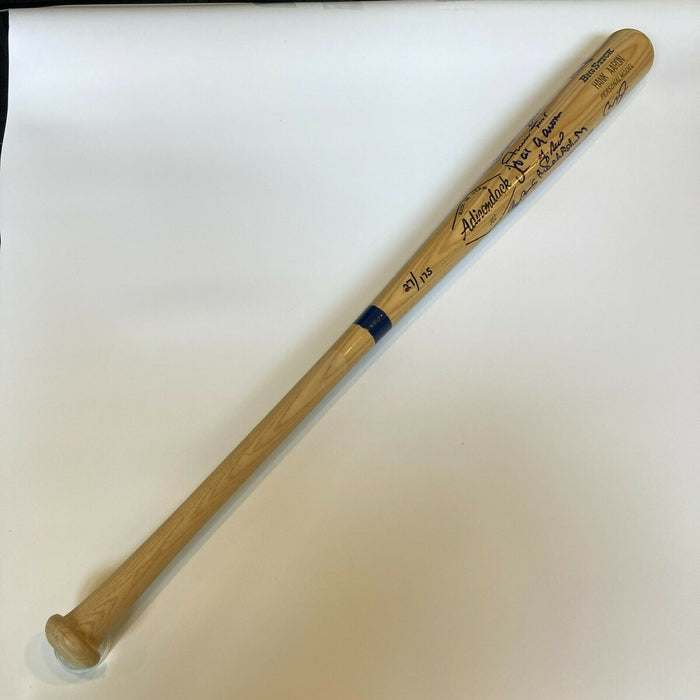 Mint All Century Team Signed Bat 11 Sigs With Willie Mays & Hank Aaron JSA COA