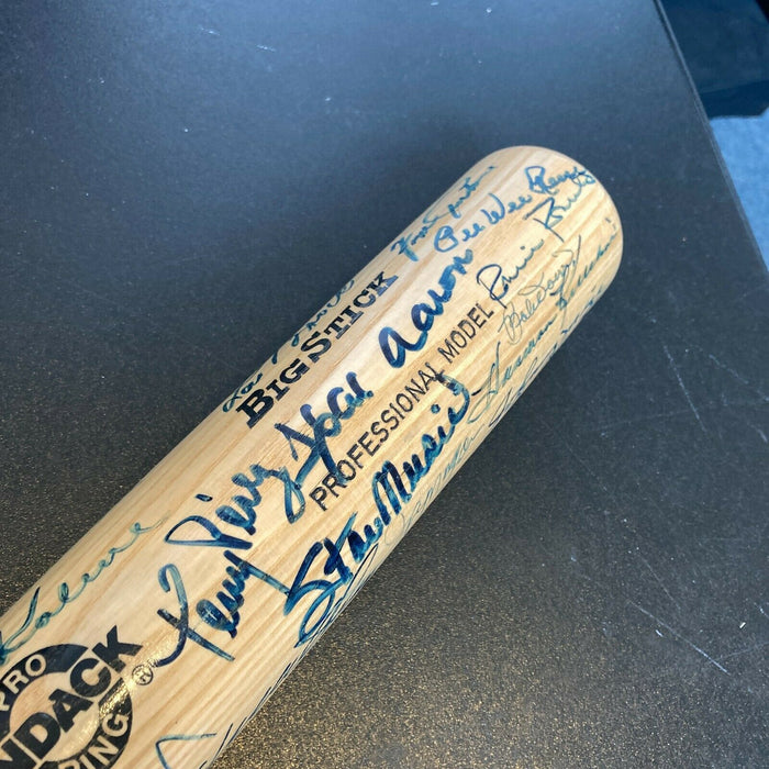Hall Of Fame Legends Multi Signed Bat 48 Sigs Willie Mays & Hank Aaron JSA COA