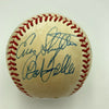 Joe Dimaggio Hall Of Fame Legends Multi Signed American League Baseball JSA COA