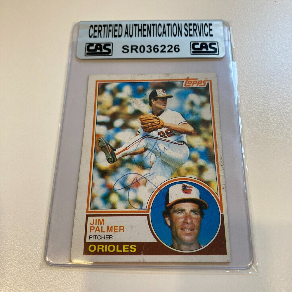 1983 Topps JIM PALMER Signed Baseball Card CAS Certified Auto