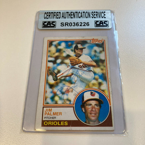 1983 Topps JIM PALMER Signed Baseball Card CAS Certified Auto