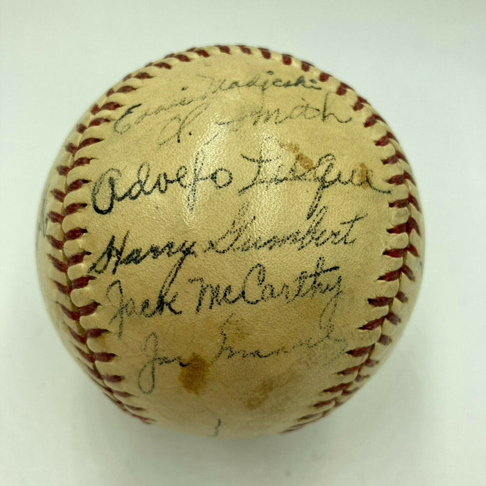 1937 New York Giants NL Champs Team Signed Baseball Mel Ott JSA COA