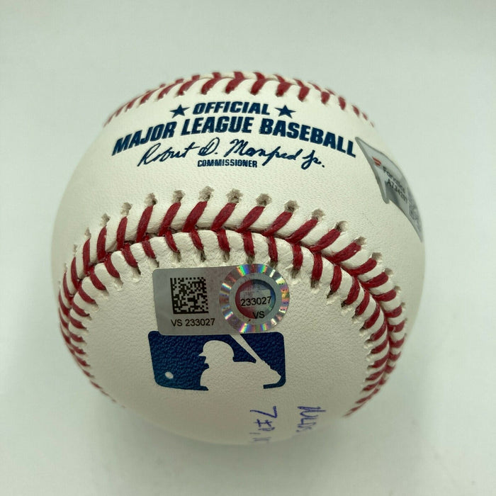 Max Scherzer 2019 World Series Signed Heavily Inscribed STAT Baseball FanaticS