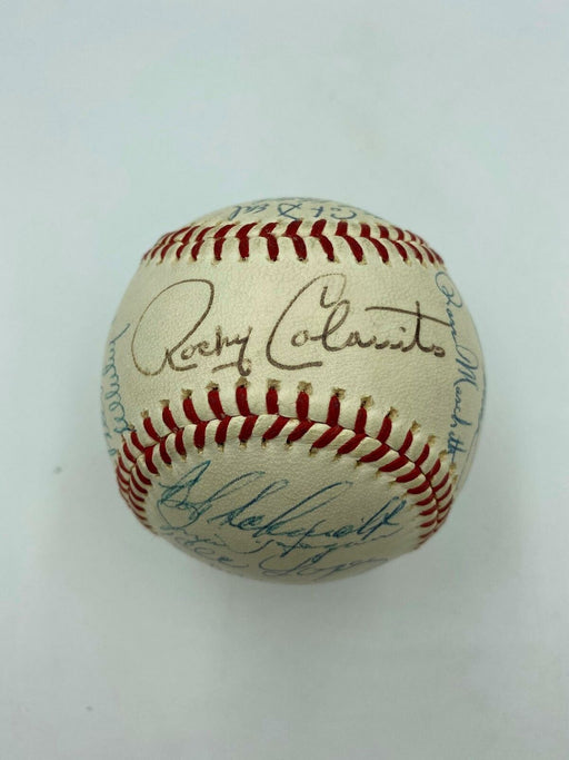 Beautiful 1968 New York Yankees Team Signed American League Joe Cronin Baseball