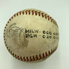 Harvey Haddix Game Used Final Pitch Victory Baseball Win #6 June 17 1962 Pirates