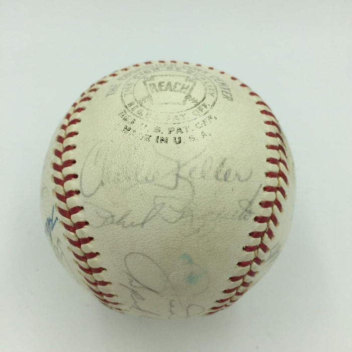 Joe Dimaggio 1960's Yankees Old Timers Day Multi Signed Baseball JSA COA