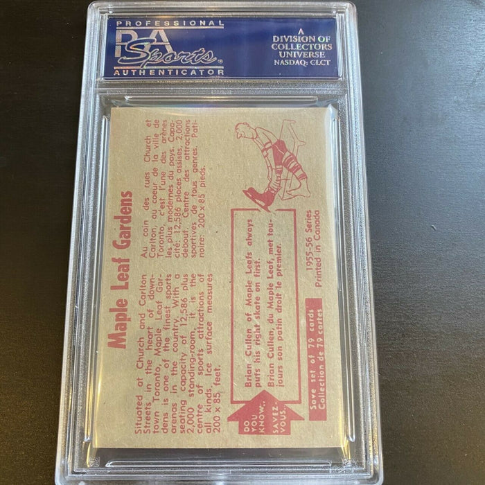 RARE 1955-56 Parkhurst Maple Leaf Gardens #79 PSA 7 NM Last Card Of Set