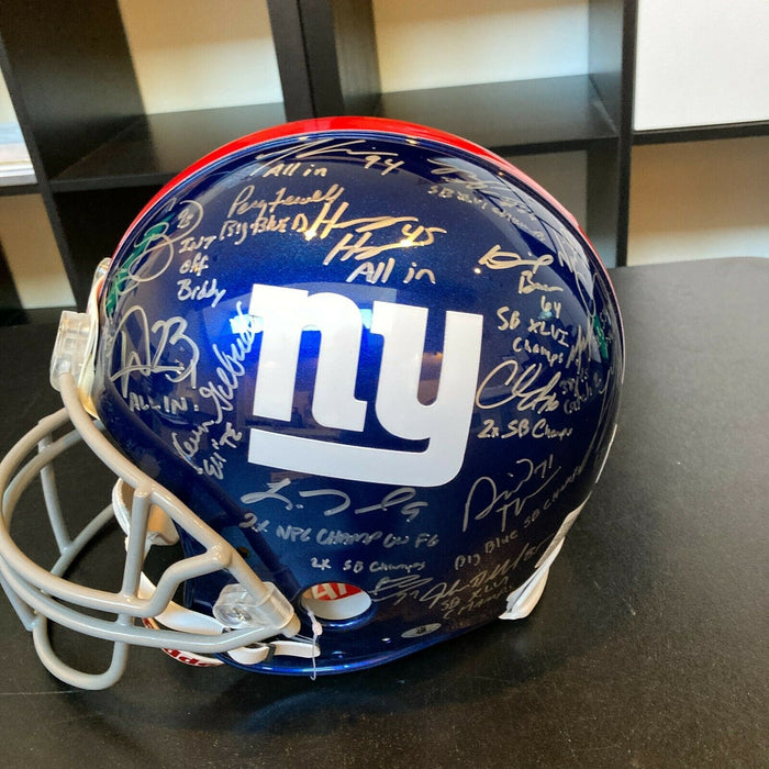 Stunning 2011 New York Giants Super Bowl Champs Team Signed Helmet Steiner COA