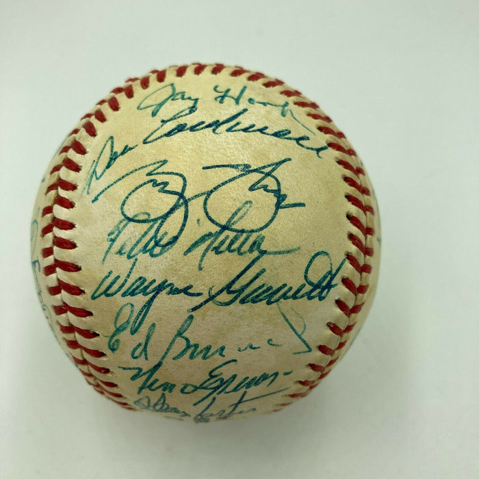 Willie Mays New York Mets Old Timers' Day Multi Signed Vintage NL Baseball JSA