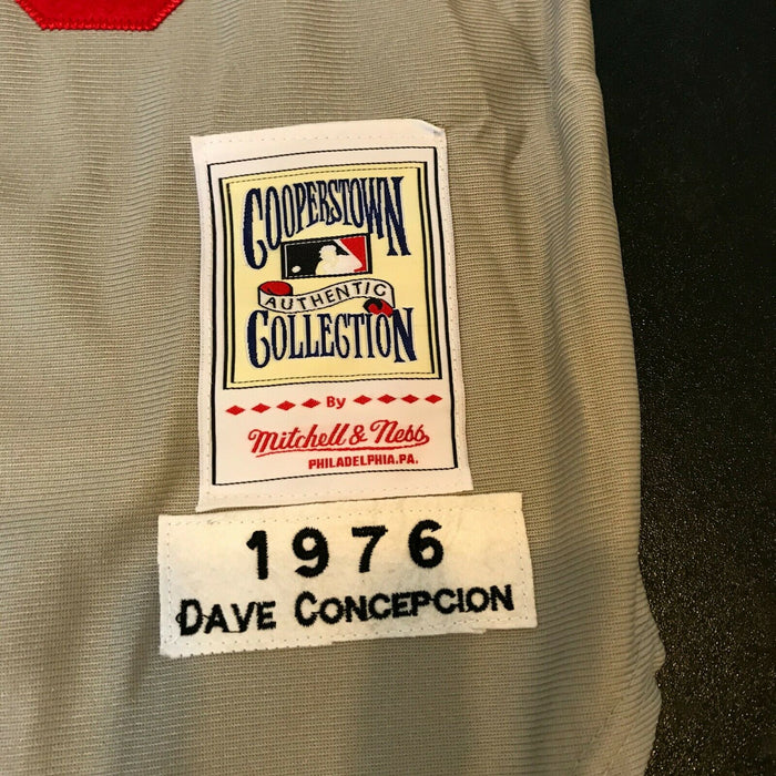 Dave Concepcion Signed 1976 Cincinnati Reds Mitchell & Ness Jersey JSA COA