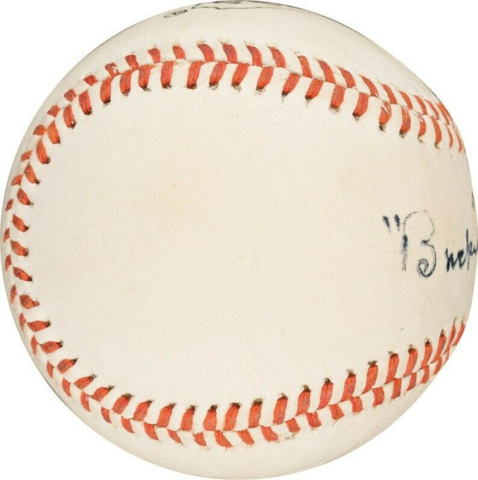 Bucky Harris Single Signed Autographed Baseball PSA DNA COA Yankees Hall Of Fame