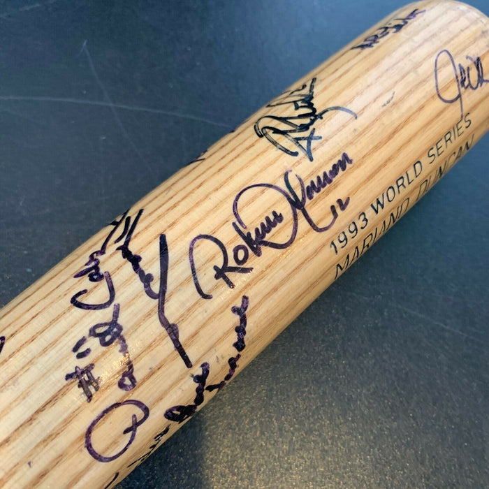 1993 Toronto Blue Jays World Series Champs Team Signed W.S. Issued Bat JSA COA