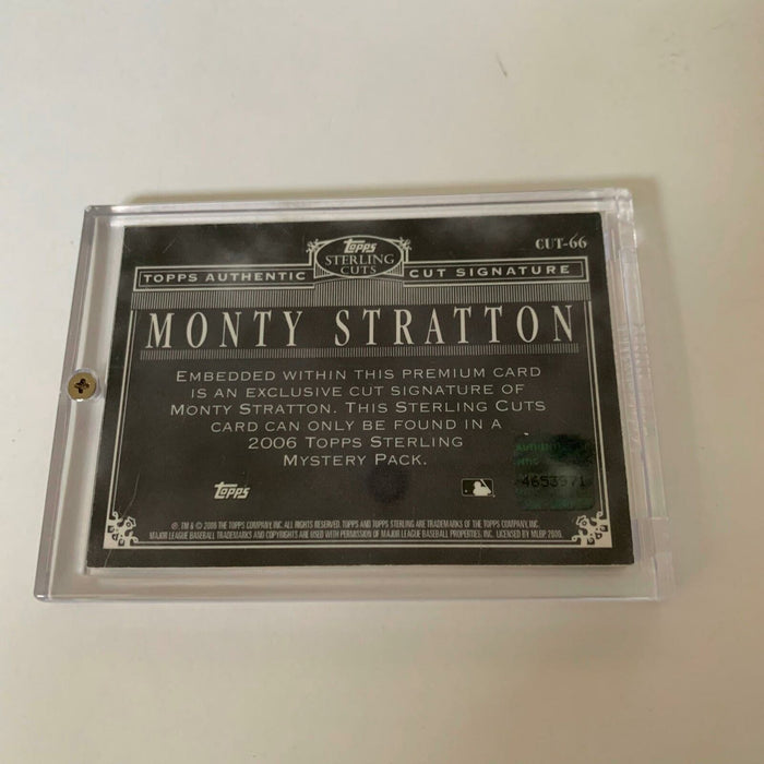 2006 Topps Sterlings Monty Stratton Auto Sterling Cuts Signed Autograph