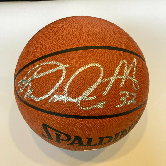 Karl Malone #32 Signed Spalding Official NBA Basketball With JSA COA