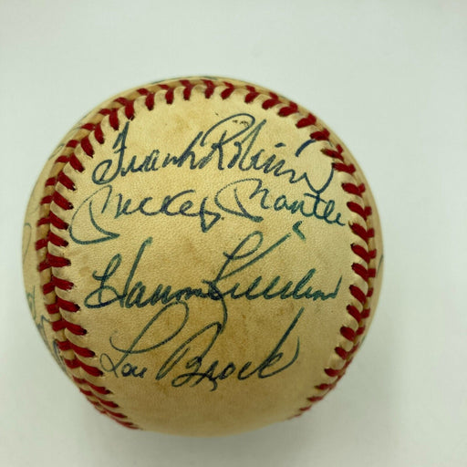 Mickey Mantle Ted Williams Willie Mays Hank Aaron HOF Signed Baseball Beckett