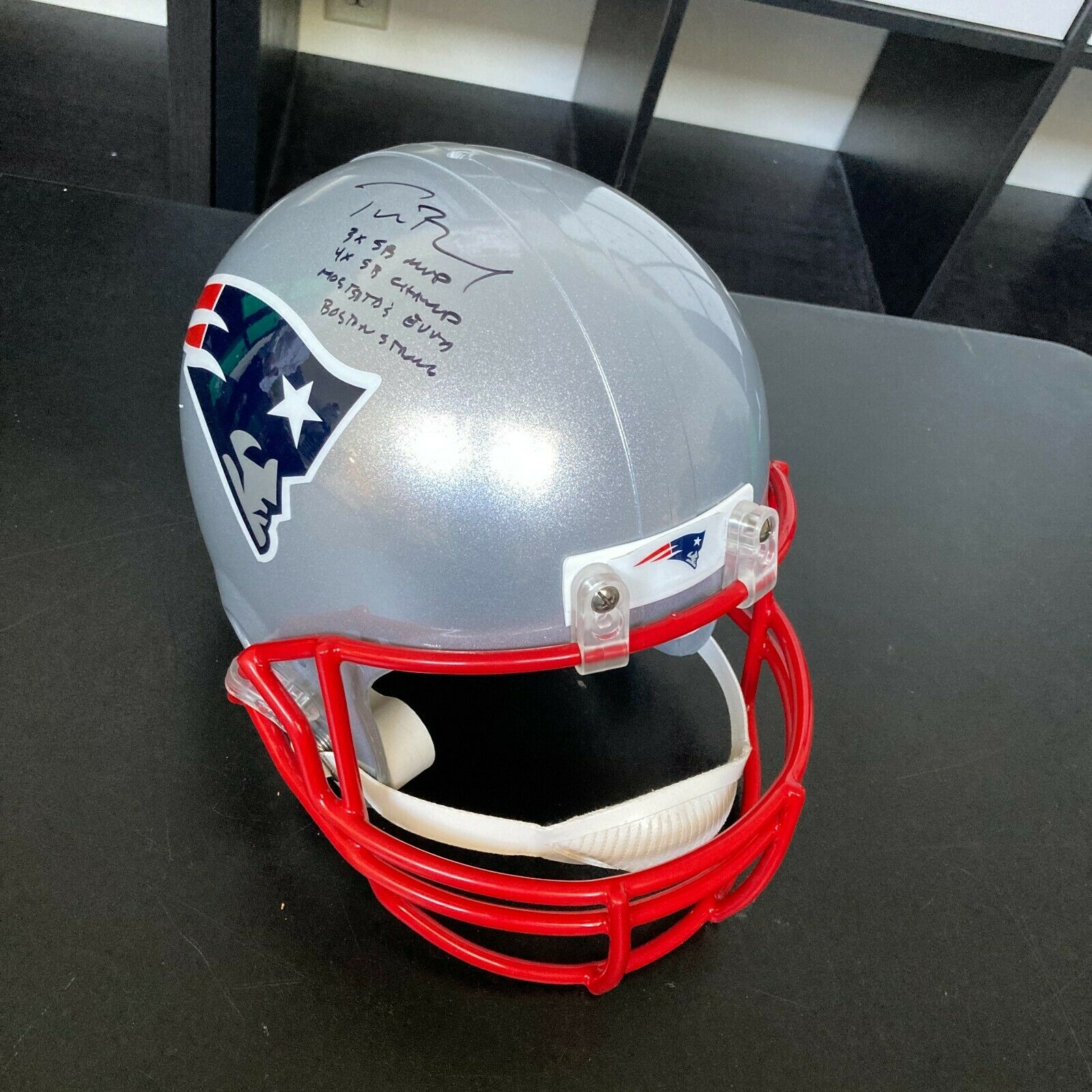 Tom Brady Signed New England Patriots Helmet COA Tristar